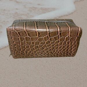 MICHAEL KORS Brown Soft Leather Croc Embossed Sunglasses/Eyeglasses Case Only